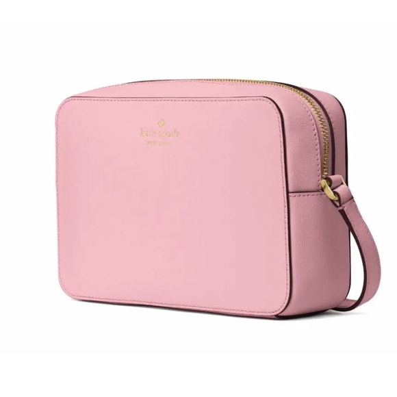 New Kate Spade Harper Crossbody bag Leather Bright Carnation - Picture 3 of 5